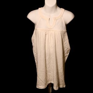 Lauren Ralph Lauren Cream Mesh Detail Top